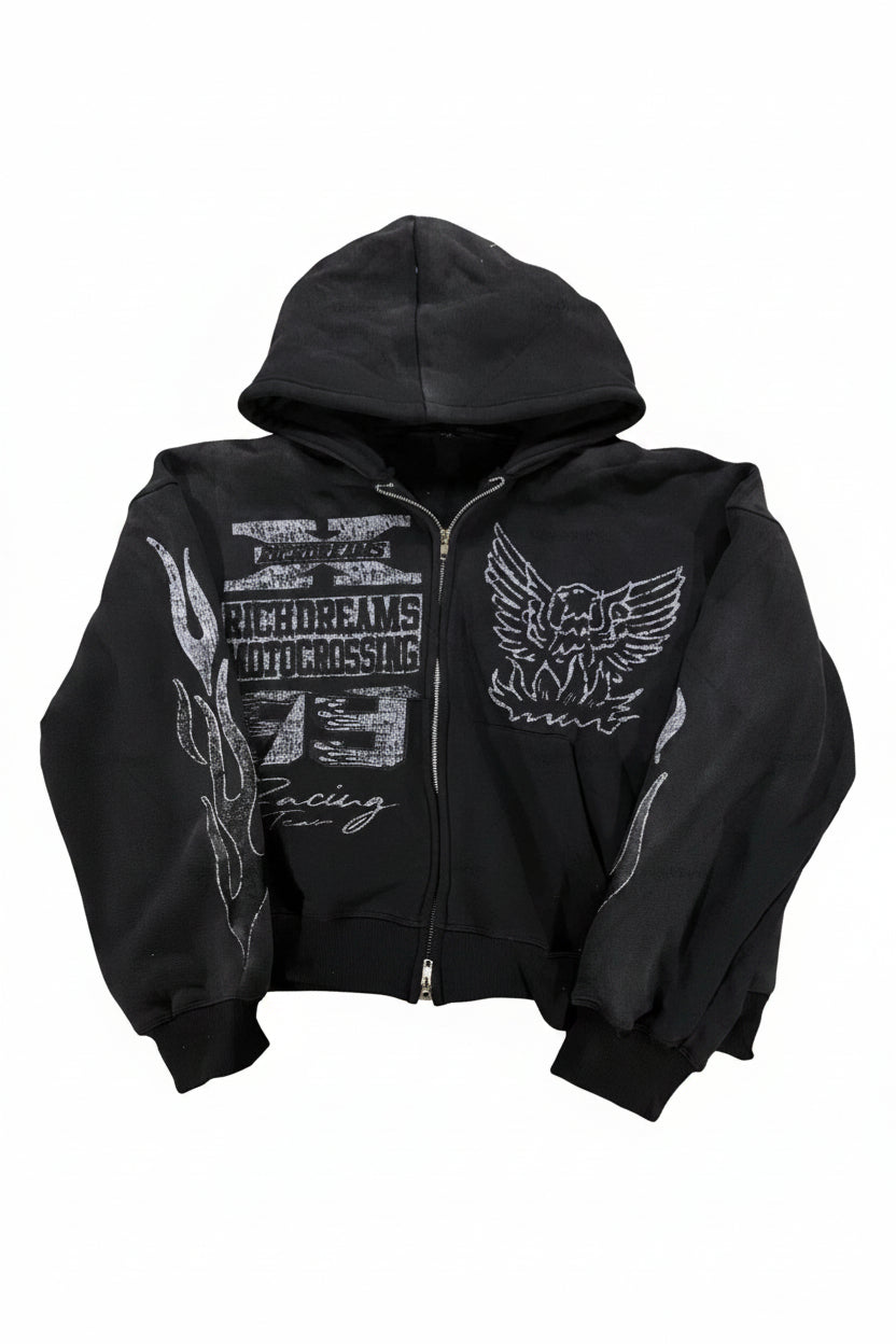 SIGNAL 3D Print Zip Hoodie