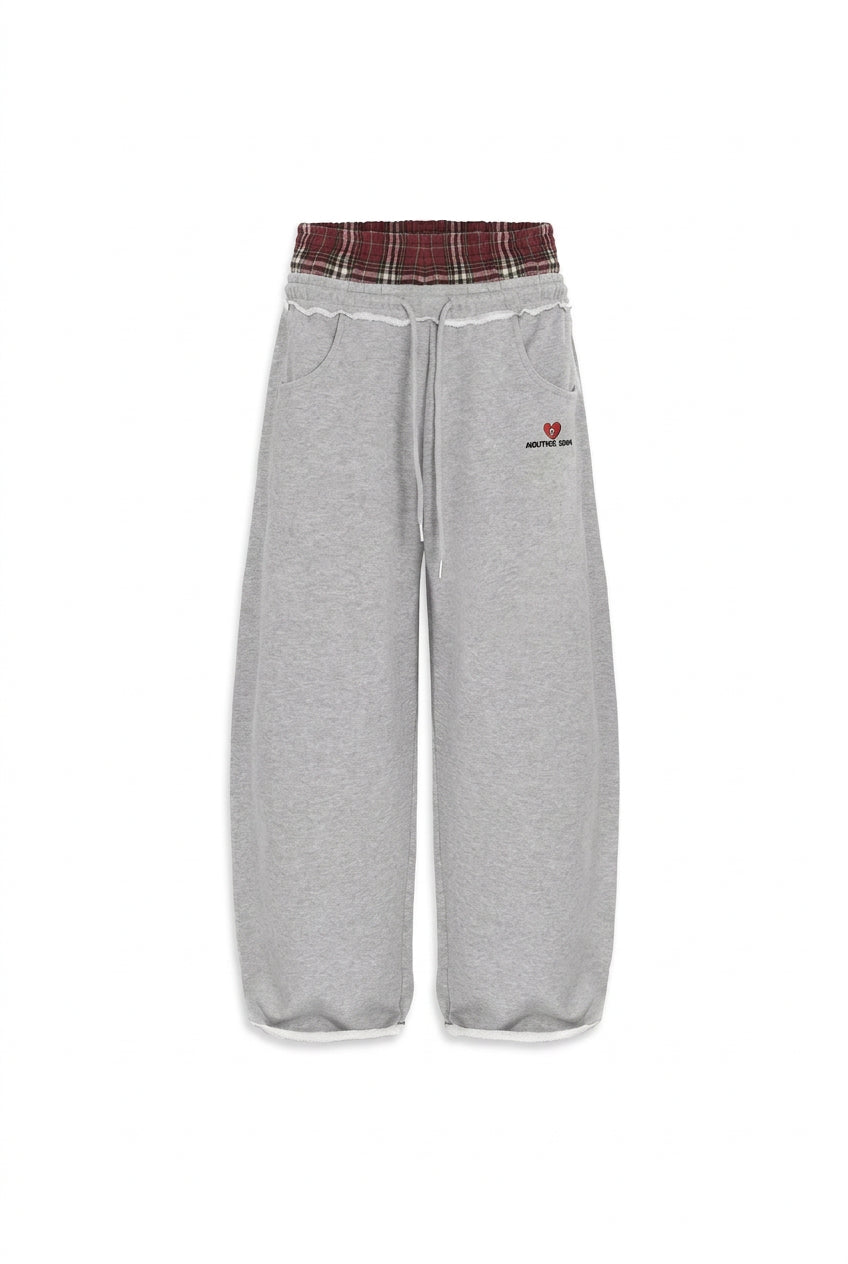 Retro Layered Waist Sweatpants