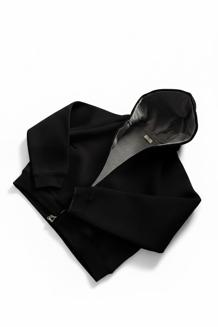 Mininaml Hooded zip-up