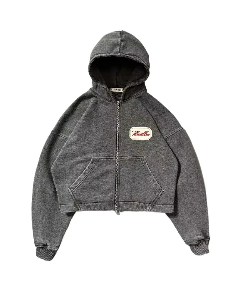 Y2K Letter Patch Hoodie
