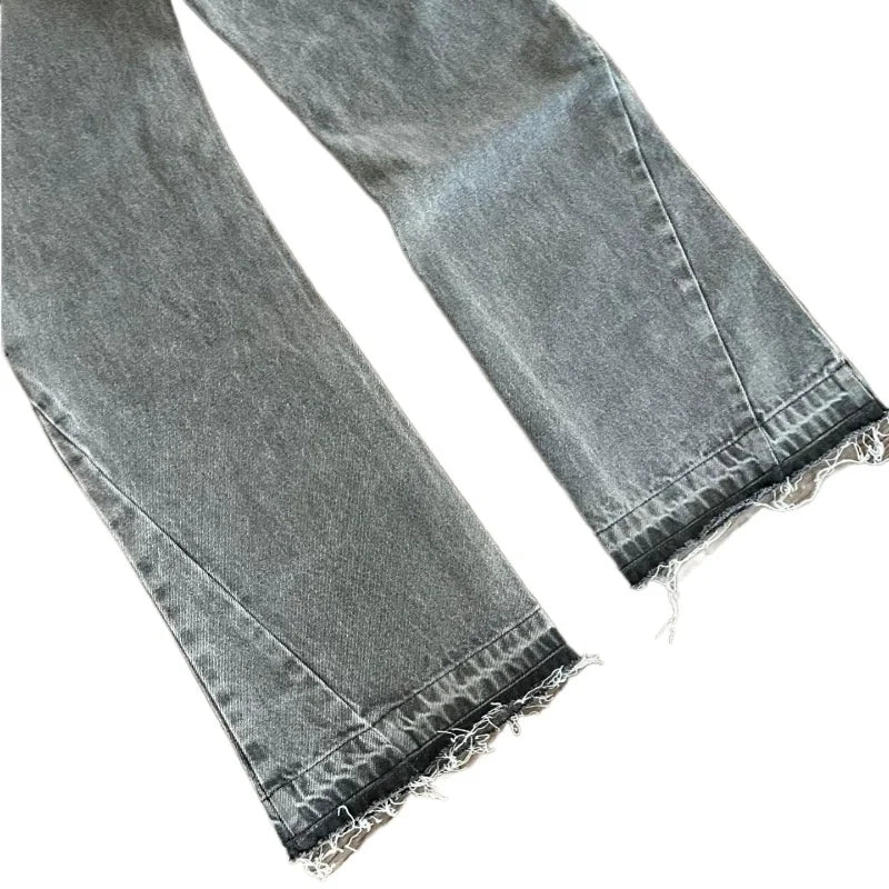 Distressed Dollar Flare Jeans