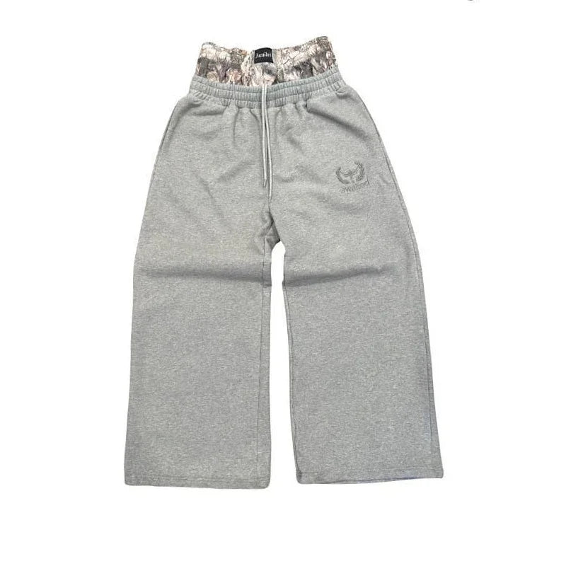 Retro Double-Waist Camo Pants