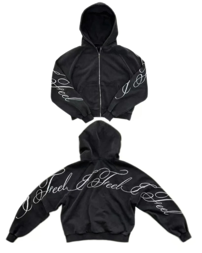 Y2K Gothic Letter Hoodie