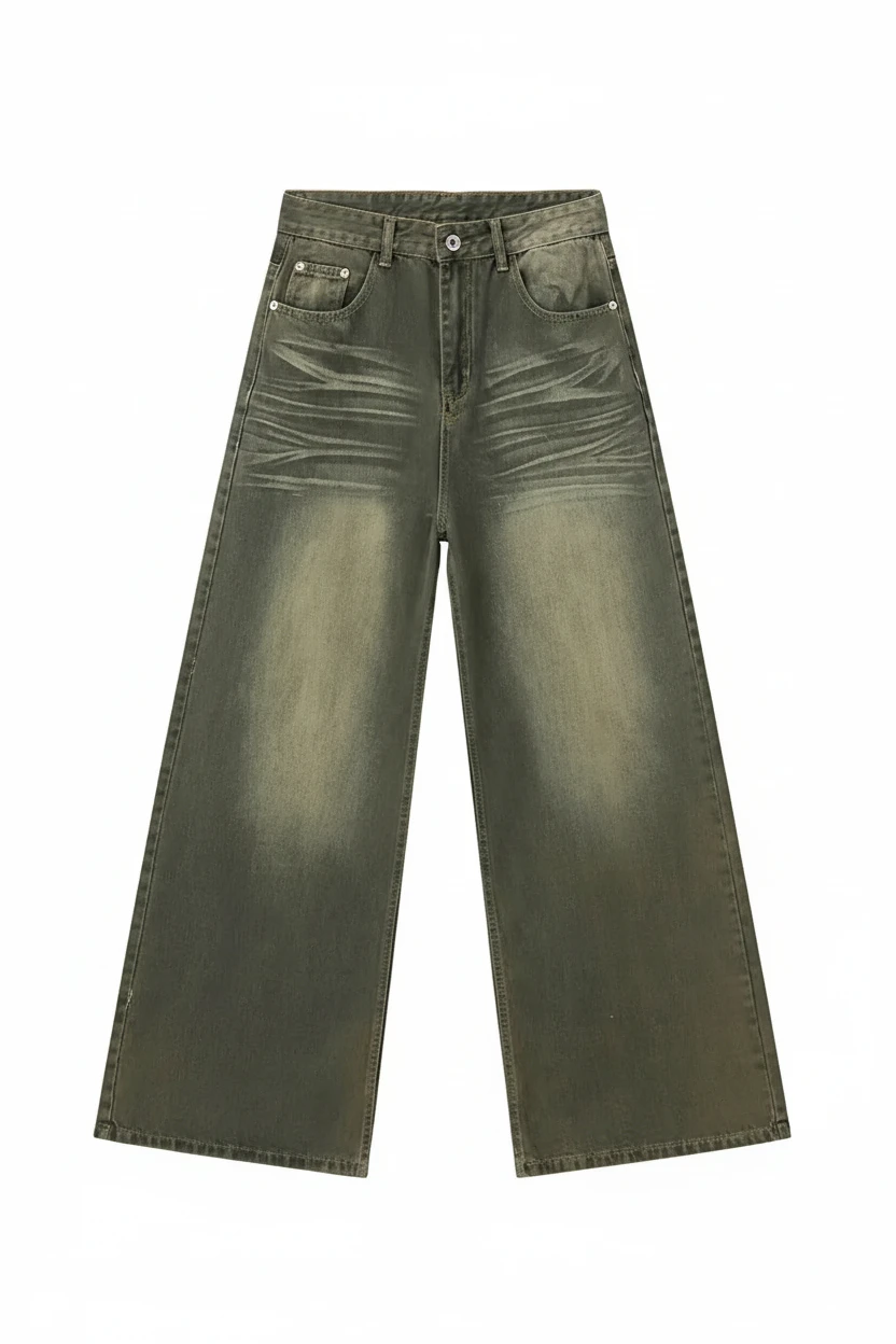 GREEN Straight Jeans