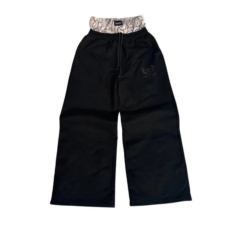 Retro Double-Waist Camo Pants