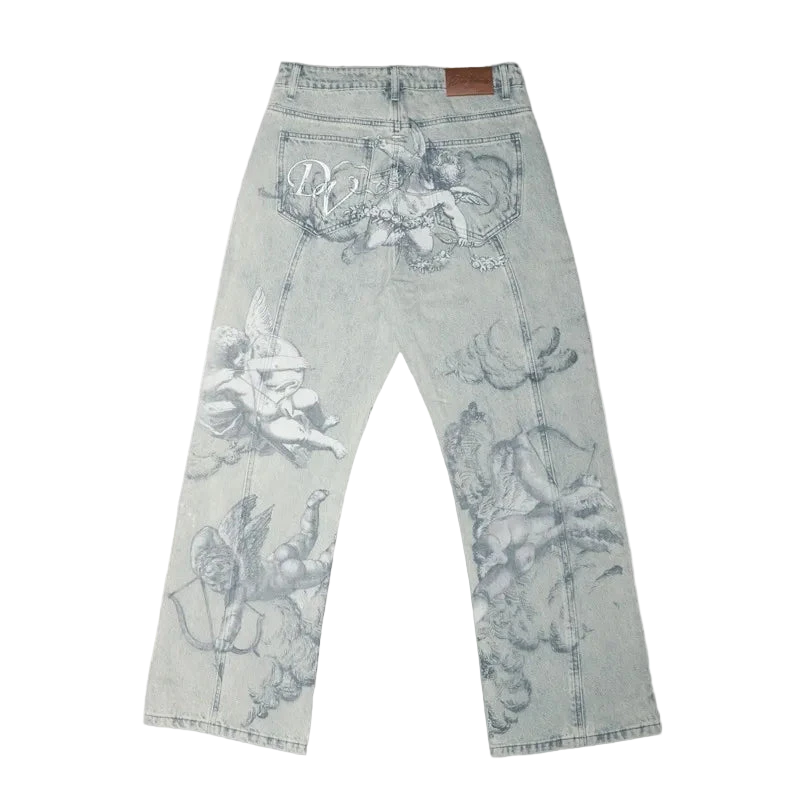 Baggy Jeans Angel Graphic
