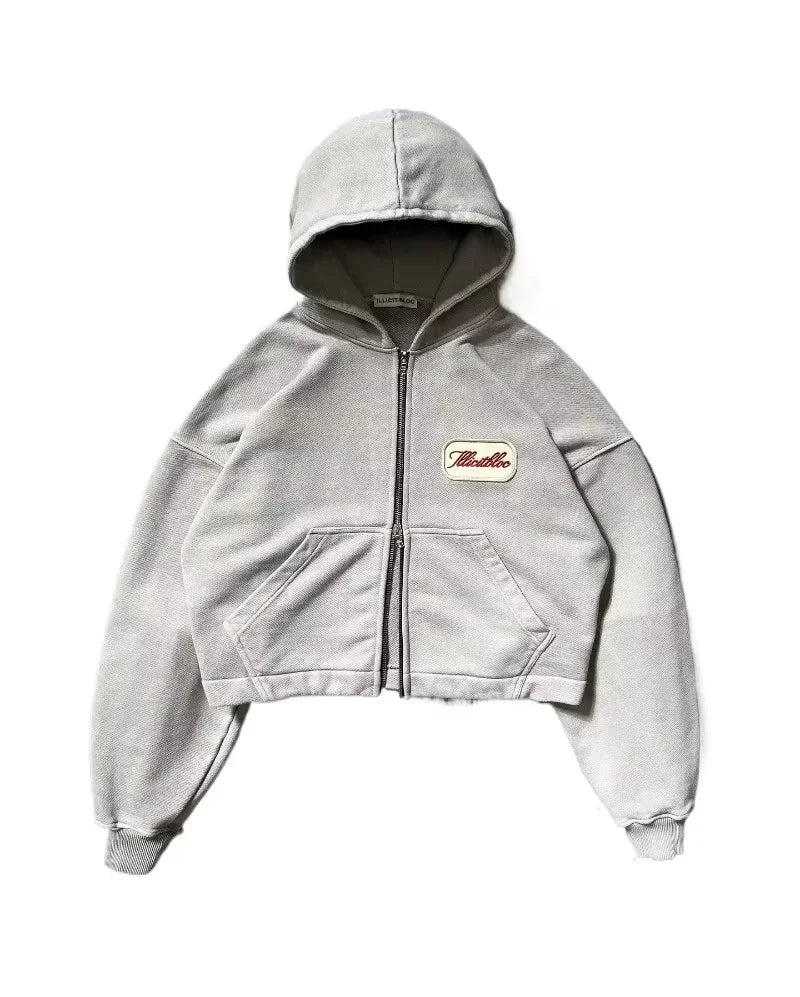 Y2K Letter Patch Hoodie