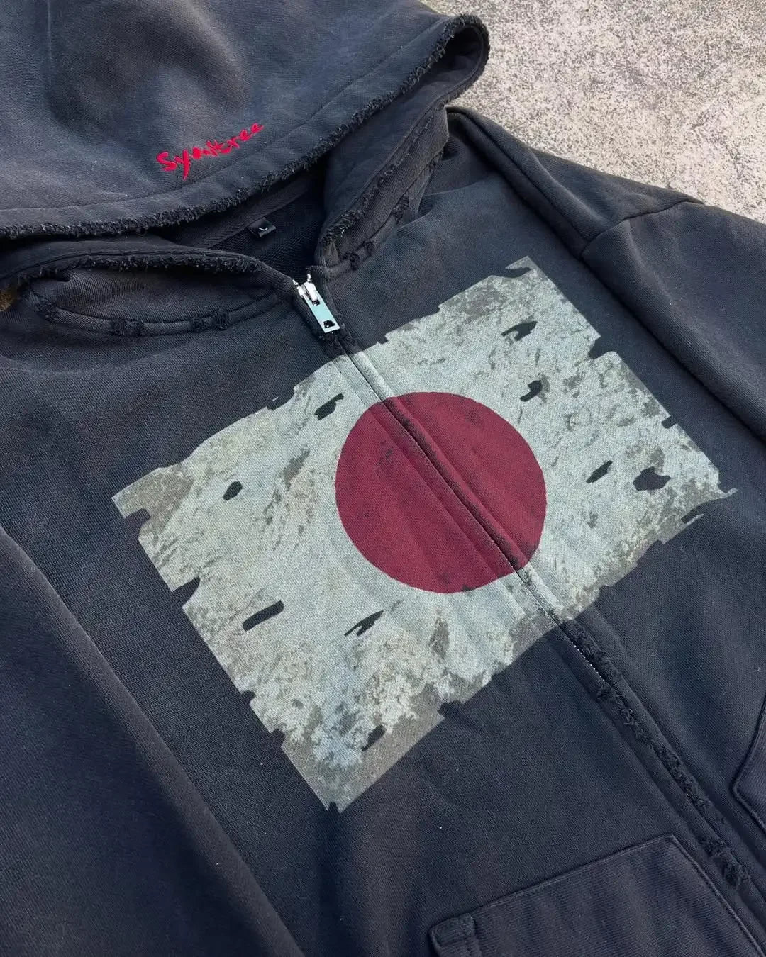 Japanese Flag Retro Hoodie