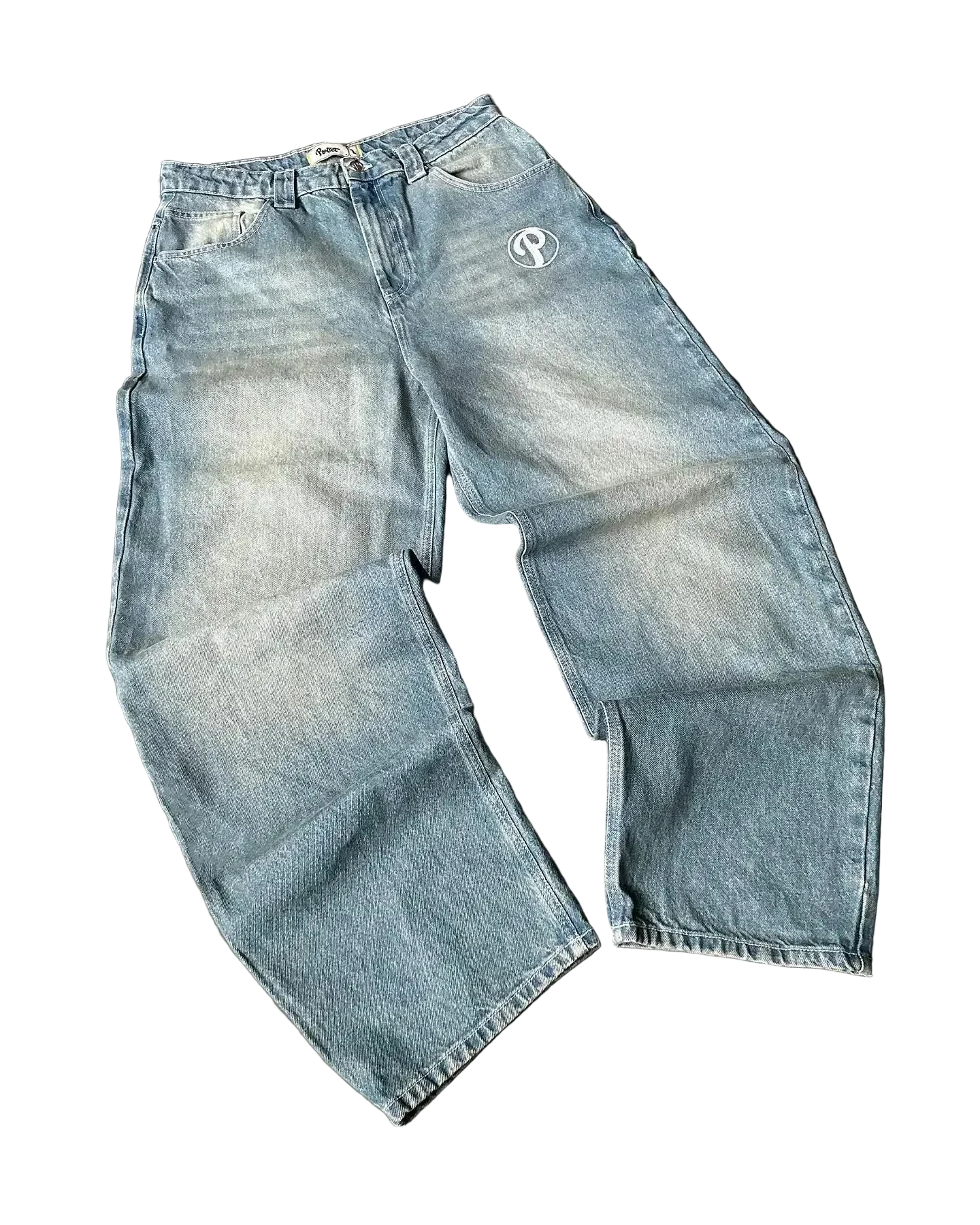 PROTECT Embroidered Baggy Jeans