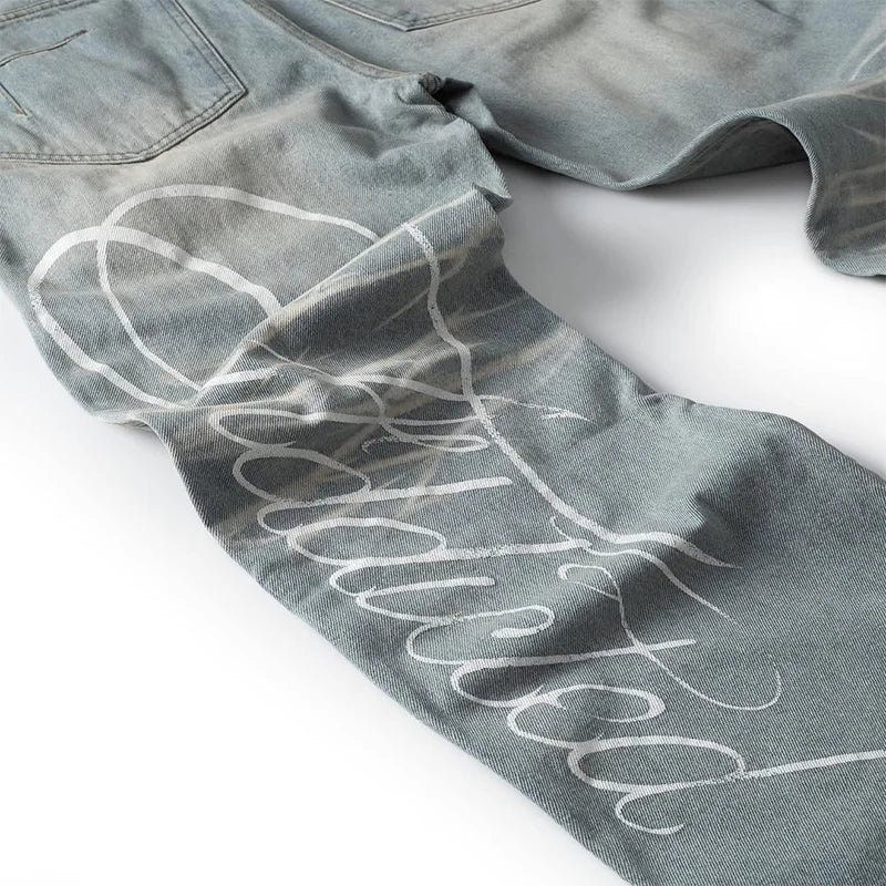 Denim Vintage Wide-Leg Jeans