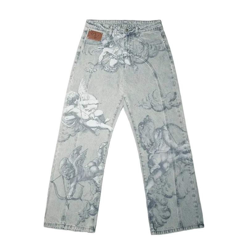 Baggy Jeans Angel Graphic