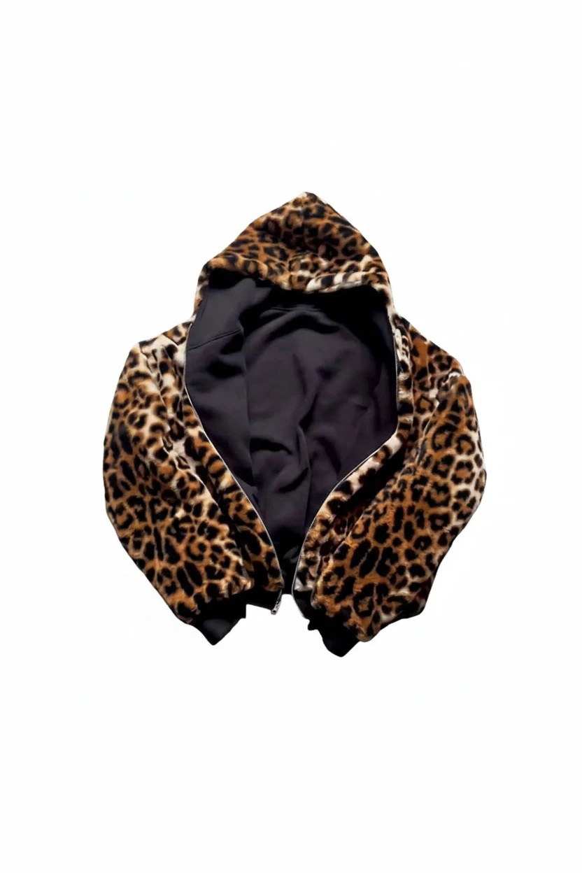 Dual-Sided Leopard Hoodie