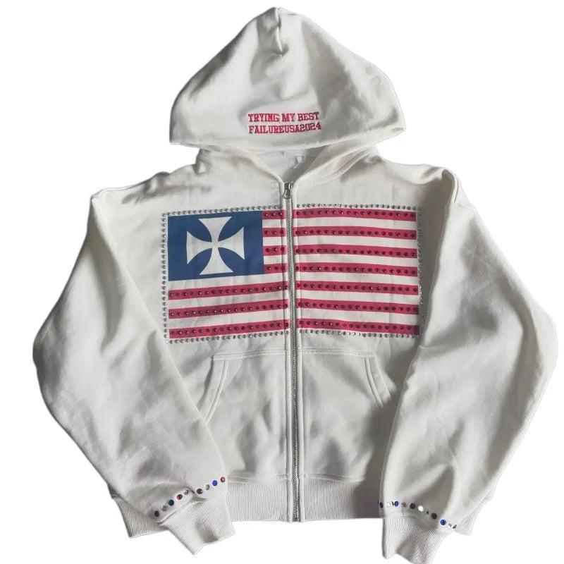 Harajuku Color-Collision Hoodie