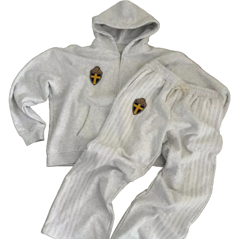 Sweden Badge Y2K Tracksuit Set